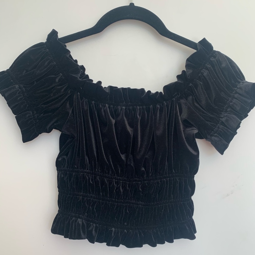 Velvet crop top